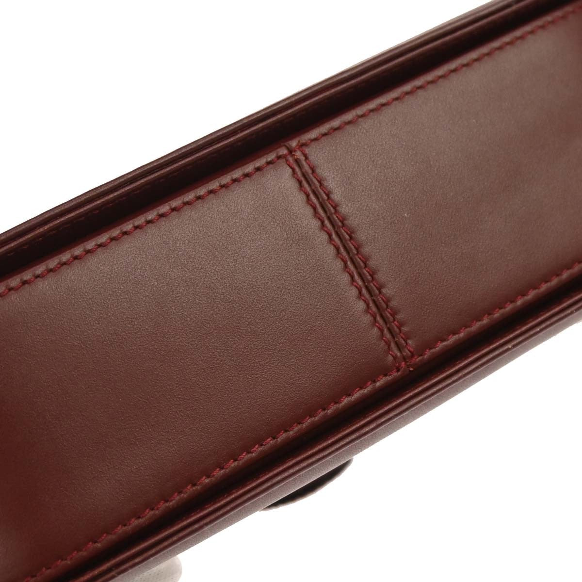 Cartier Must De Cartier Shoulder Bag Leather Burgundy Leather Shoulder Bag Bag (Pre-Owned)