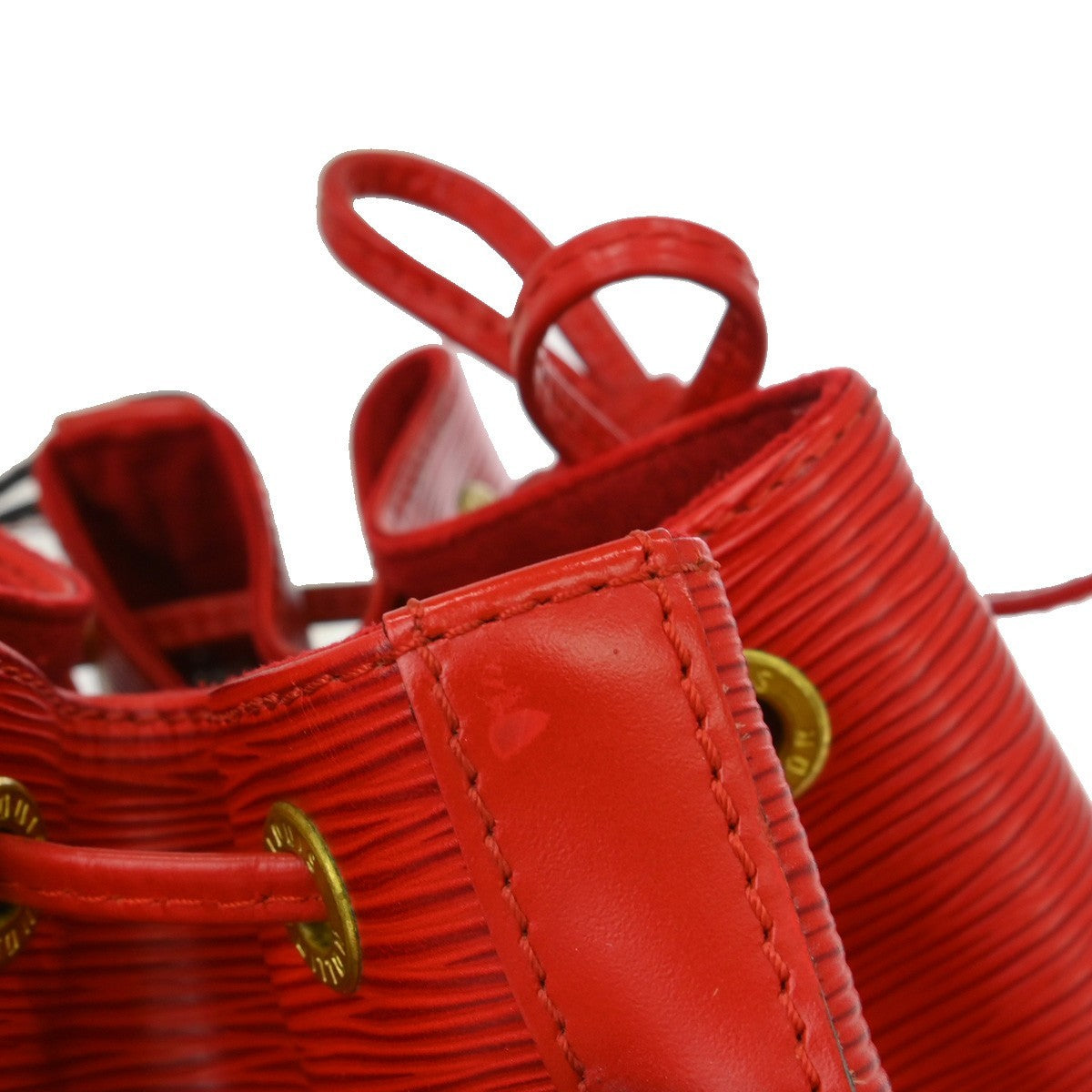 Louis Vuitton Petit Noe Handbag Epi Leather Red Leather Shoulder Bag Bag (Pre-Owned)
