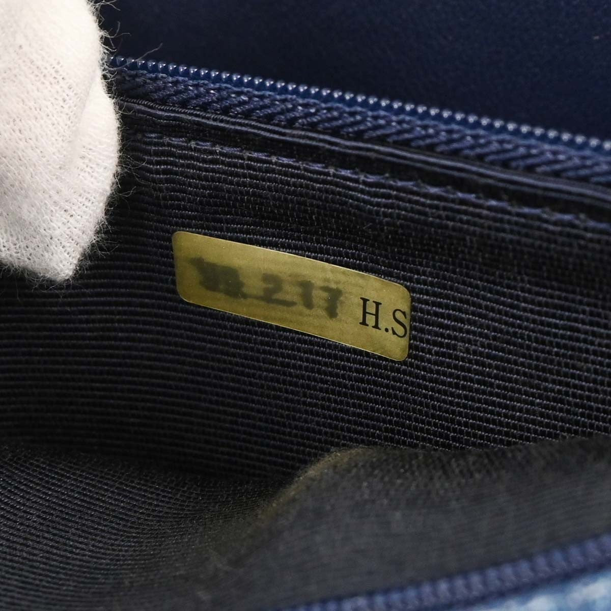 Chanel Vintage Classic Top Handle Flap Bag Denim Blue Denim_Jeans Handbag (Pre-Owned)