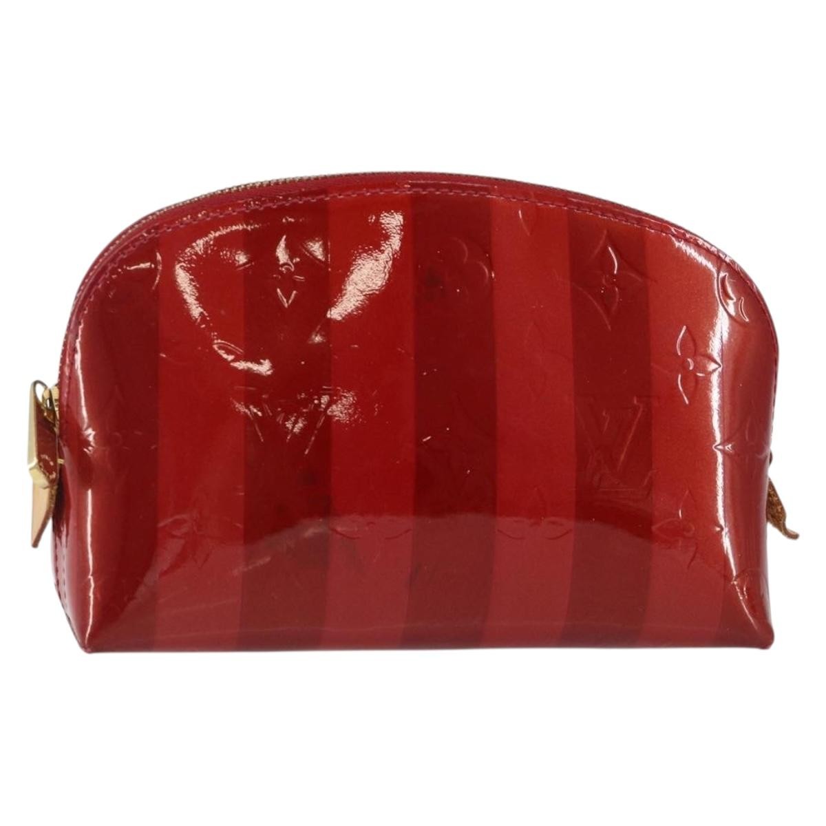 Louis Vuitton Cosmetic Pouch Electric Epi Leather Red Patent_Leather Bag (Pre-Owned)