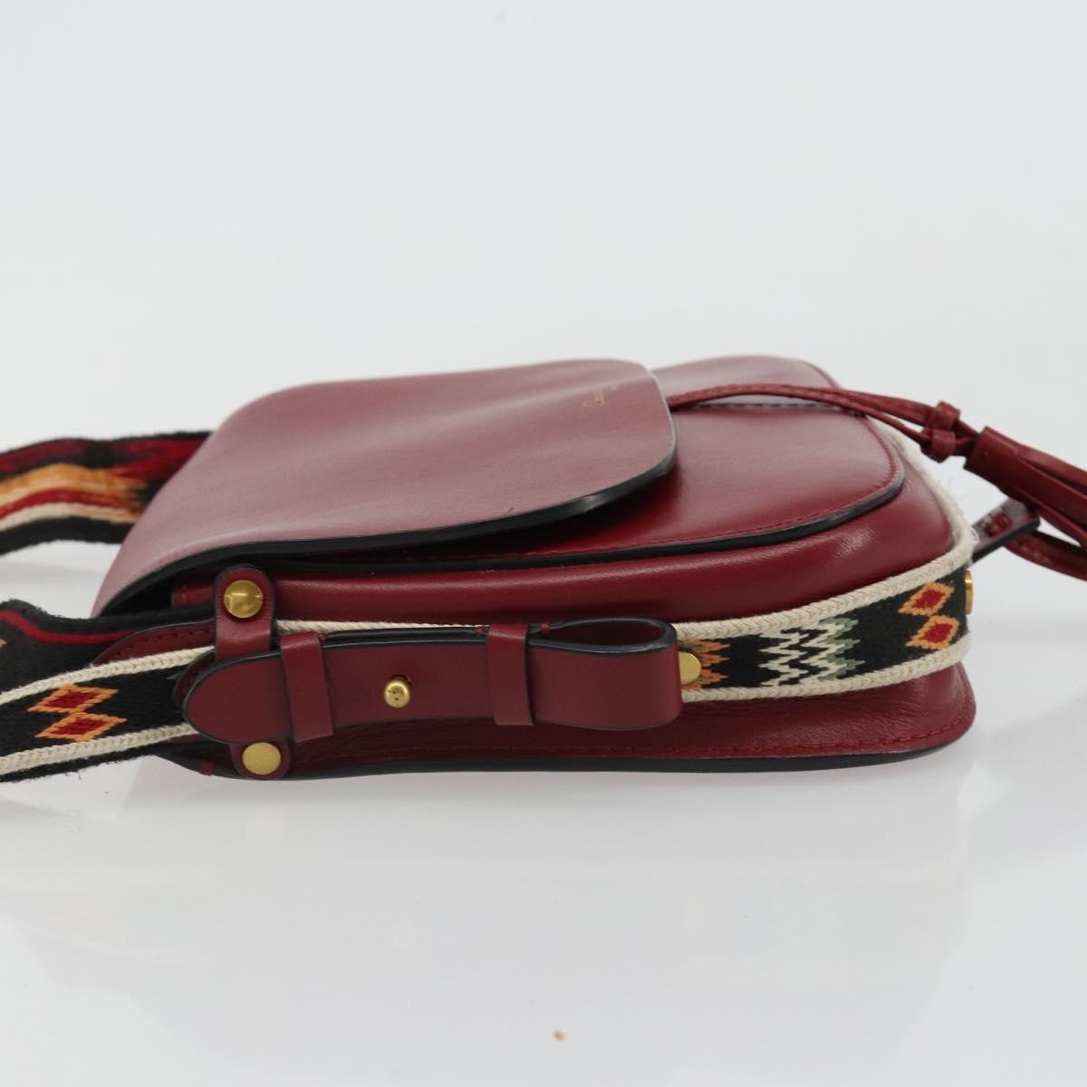 Christian Dior Diorodeo Flap Bag Leather Red Leather Shoulder Bag Bag (Pre-Owned)