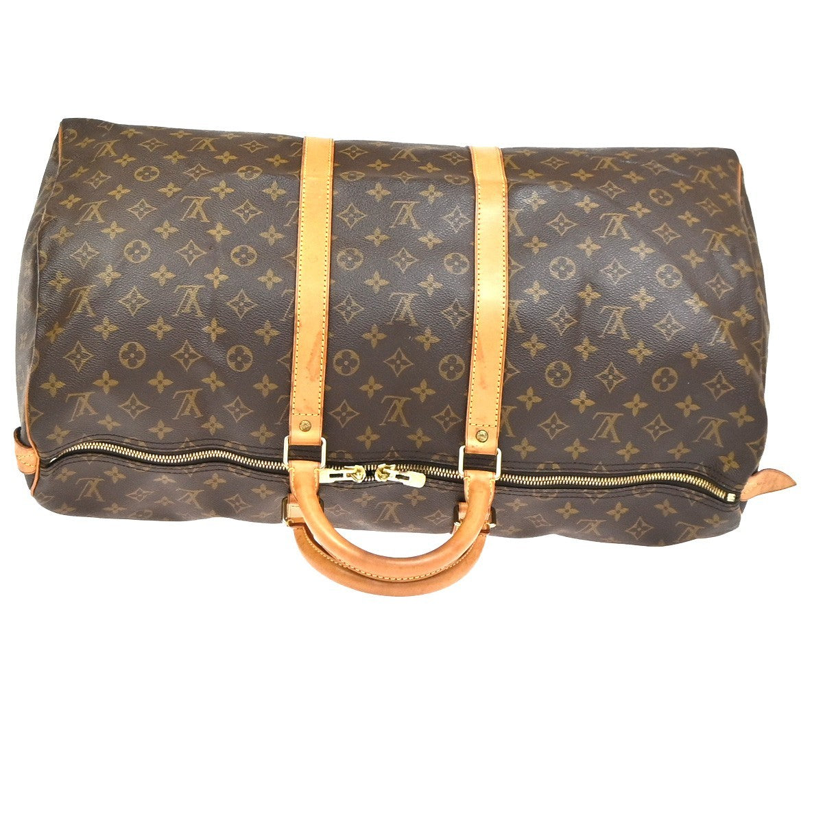 Louis Vuitton Keepall Bag Monogram Canvas Brown Canvas Travel Bag Bag (Pre-Owned)
