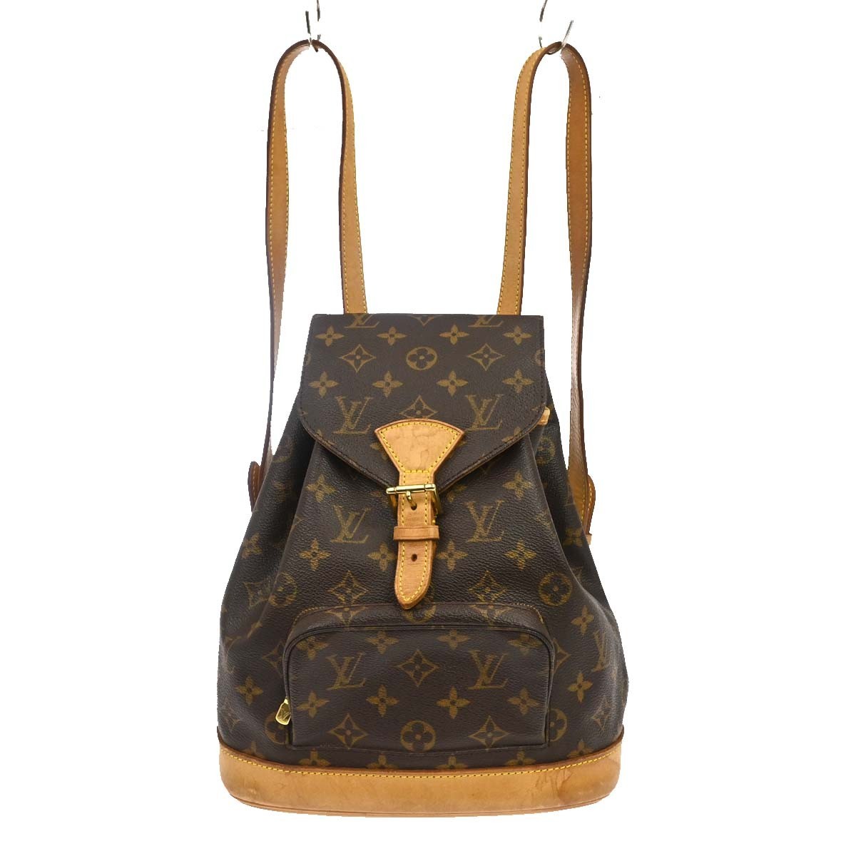 Louis Vuitton Vintage Montsouris Backpack Monogram Canvas Brown Canvas Backpack Bag (Pre-Owned)