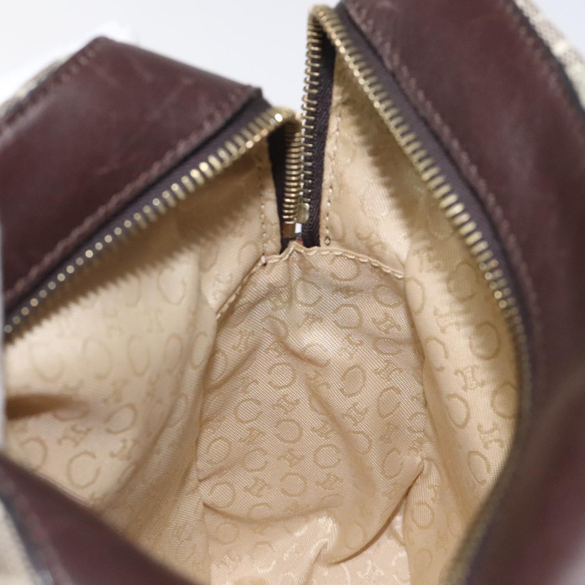 Celine C Macadam Handbag Canvas Gray Canvas Handbag (Pre-Owned)