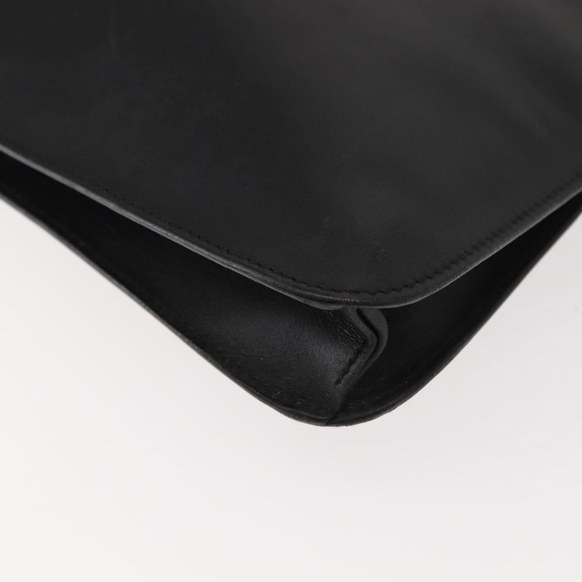 Prada Zip Messenger Bag Saffiano Leather Black Leather Shoulder Bag Bag (Pre-Owned)