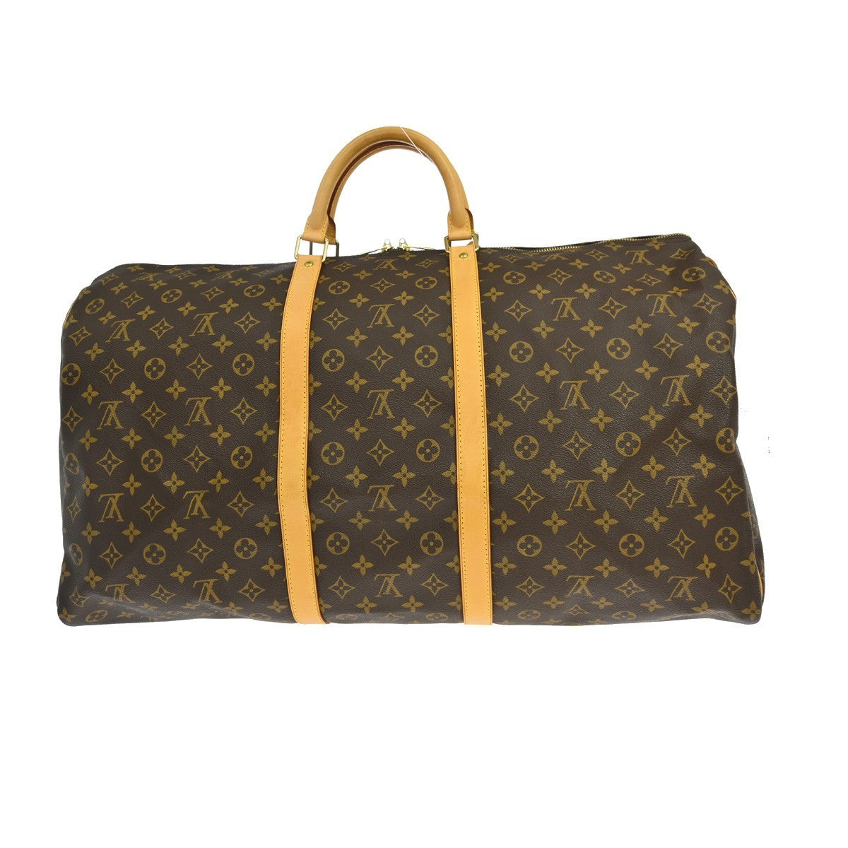 Louis Vuitton Keepall Bag Monogram Canvas Brown Canvas Travel Bag Bag (Pre-Owned)