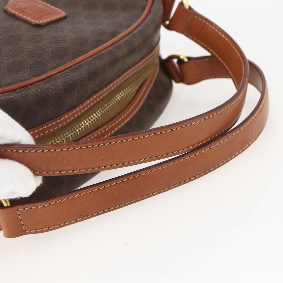 Celine Vintage Macadam Handbag Canvas And Leather Brown Canvas Handbag (Pre-Owned)