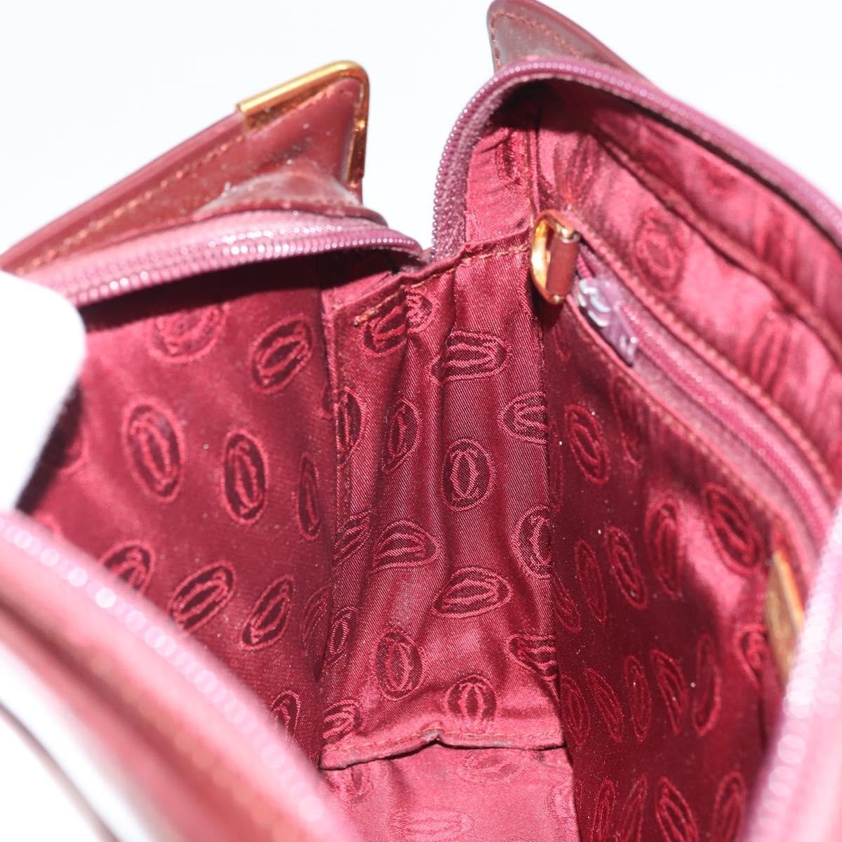 Cartier Must De Cartier Clutch Bag Leather Burgundy Leather Clutche & Pouche Bag (Pre-Owned)