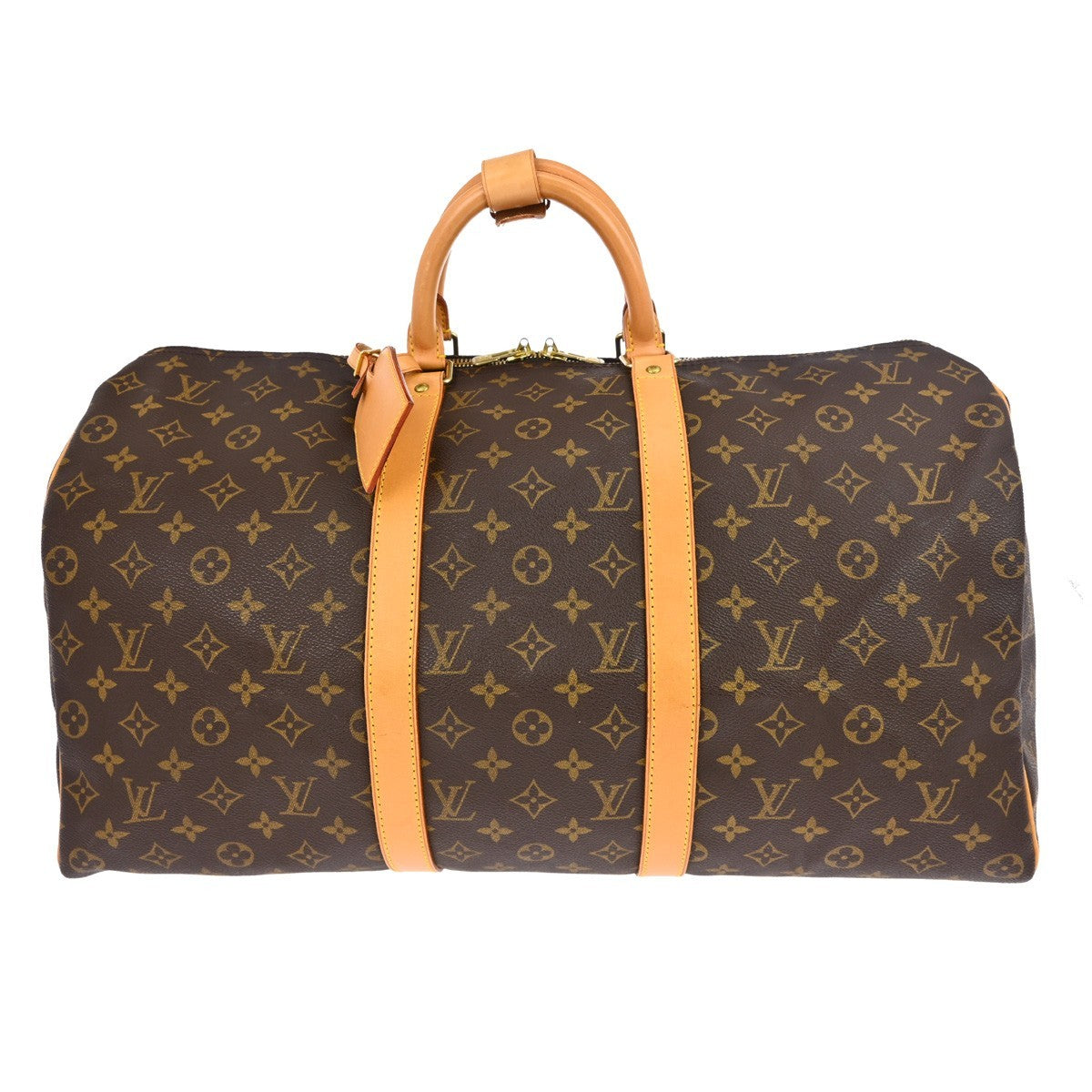 Louis Vuitton Keepall Bag Monogram Canvas Brown Canvas Travel Bag Bag (Pre-Owned)