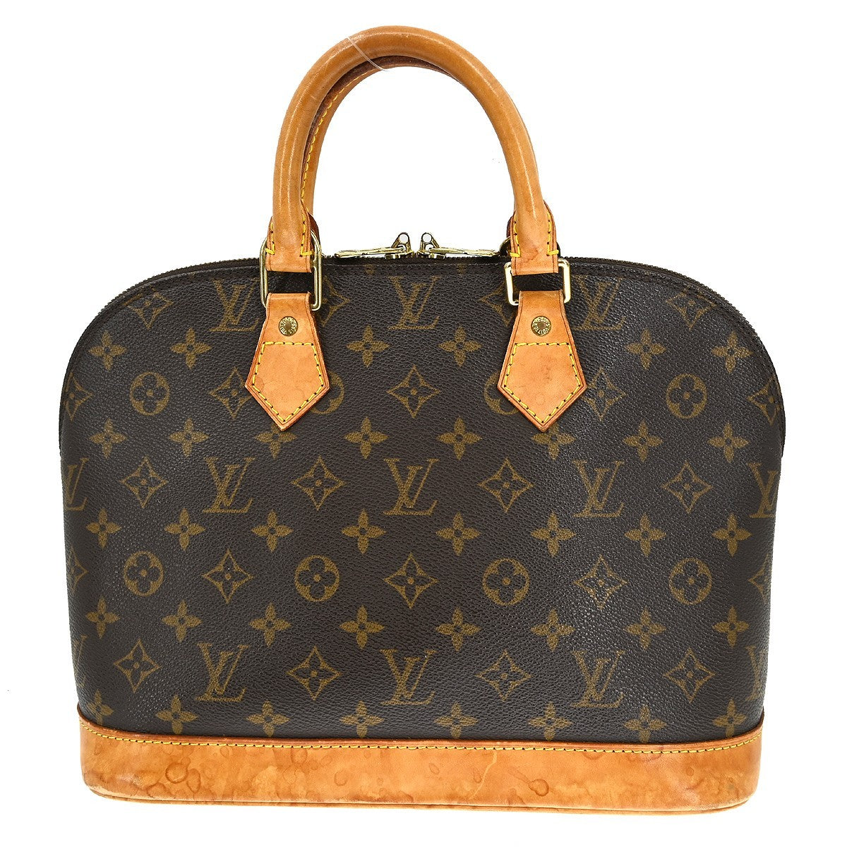 Louis Vuitton Alma Handbag Monogram Canvas Brown Canvas Handbag (Pre-Owned)
