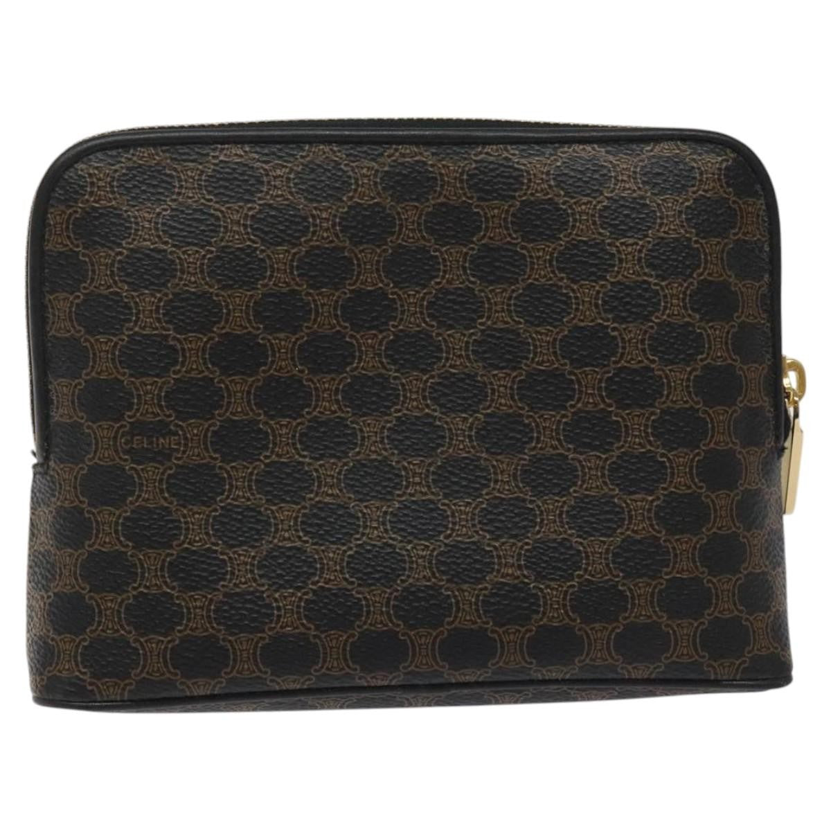 Celine Macadam Pochette Canvas And Leather Black Canvas Clutche & Pouche Bag (Pre-Owned)