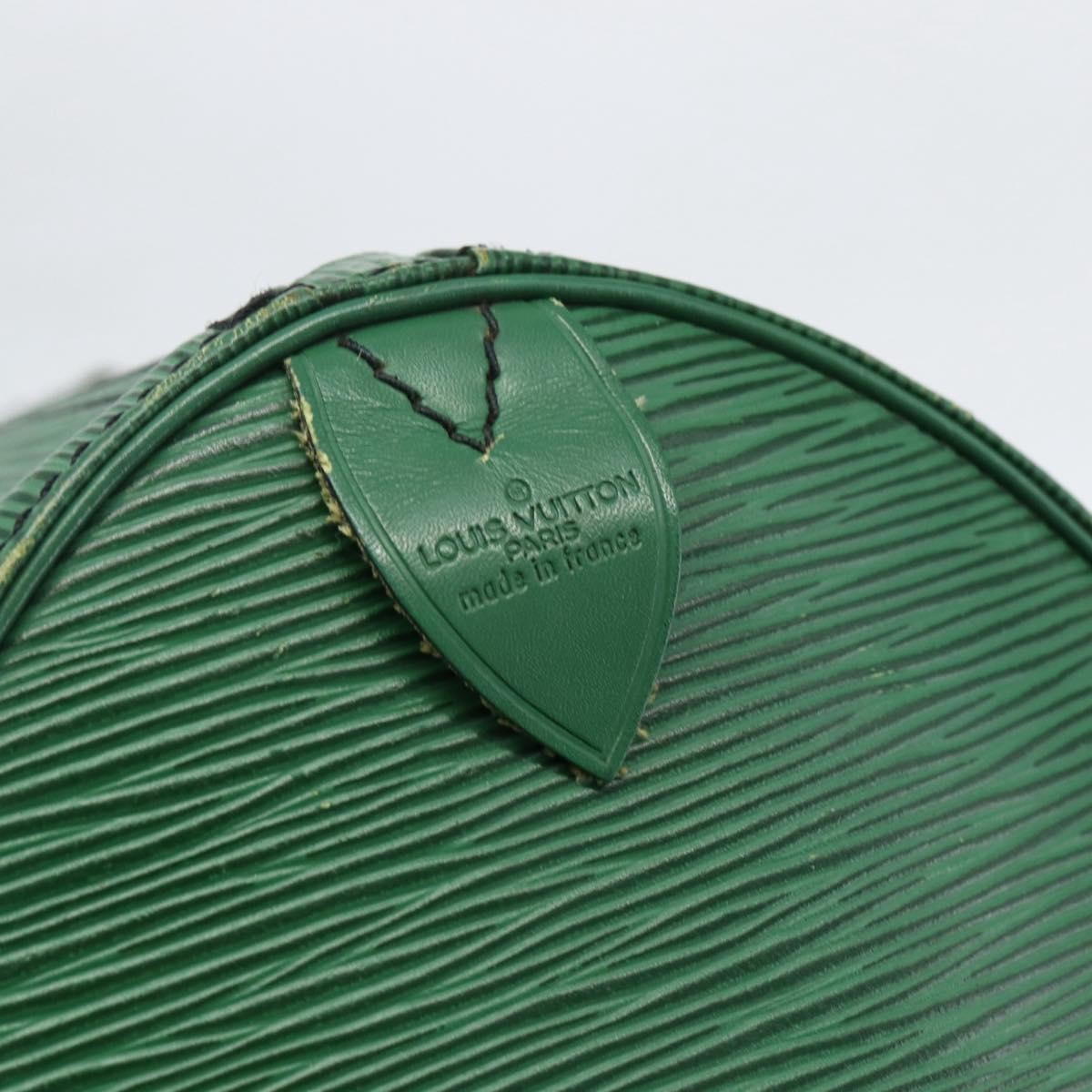 Louis Vuitton Keepall Bag Epi Leather Green Leather Travel Bag Bag (Pre-Owned)