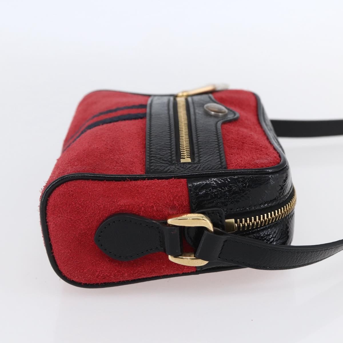 Gucci Ophidia Shoulder Bag Suede Red Suede Shoulder Bag Bag (Pre-Owned)