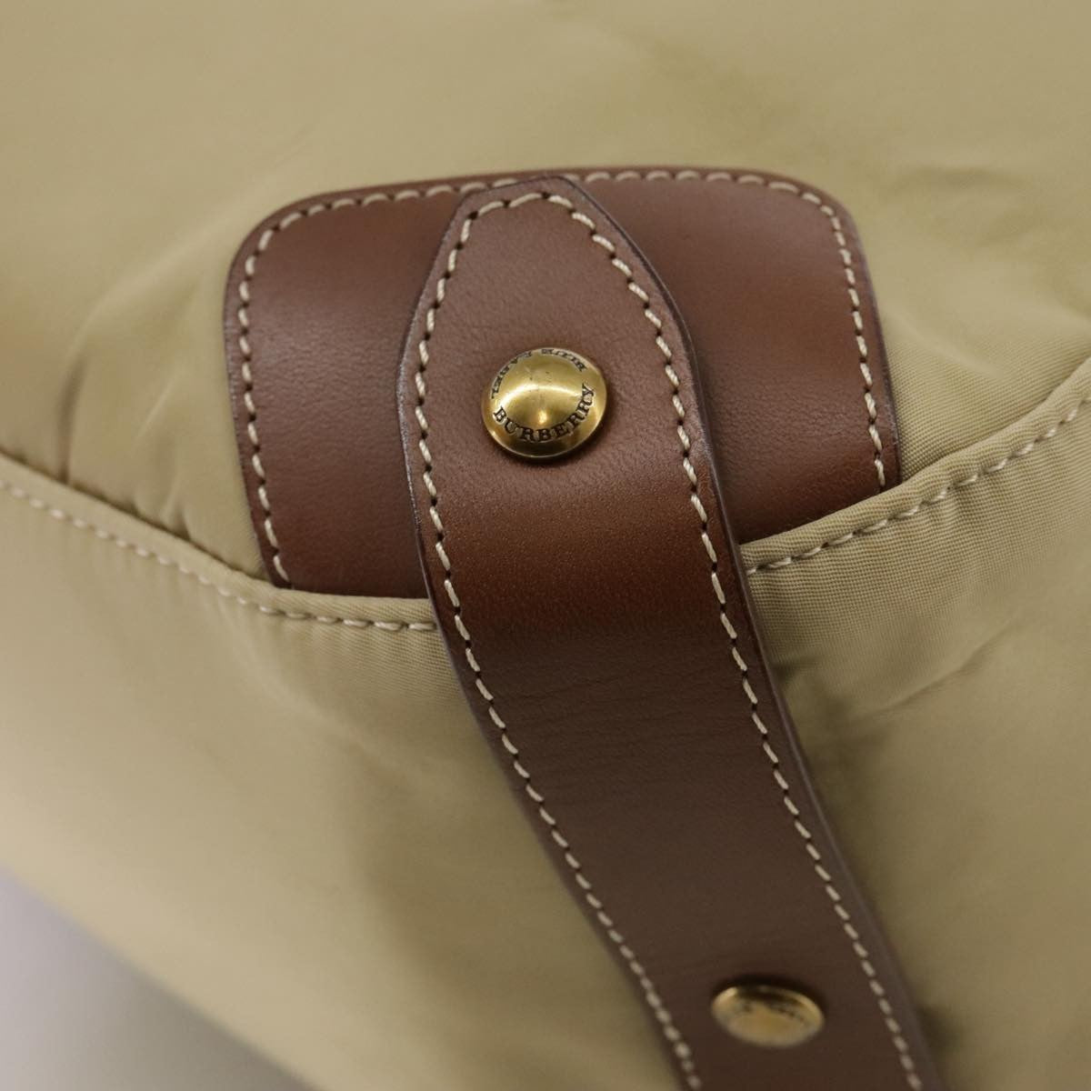 Burberry Blue Label Shoulder Bag Nylon Beige Nylon Shoulder Bag Bag (Pre-Owned)