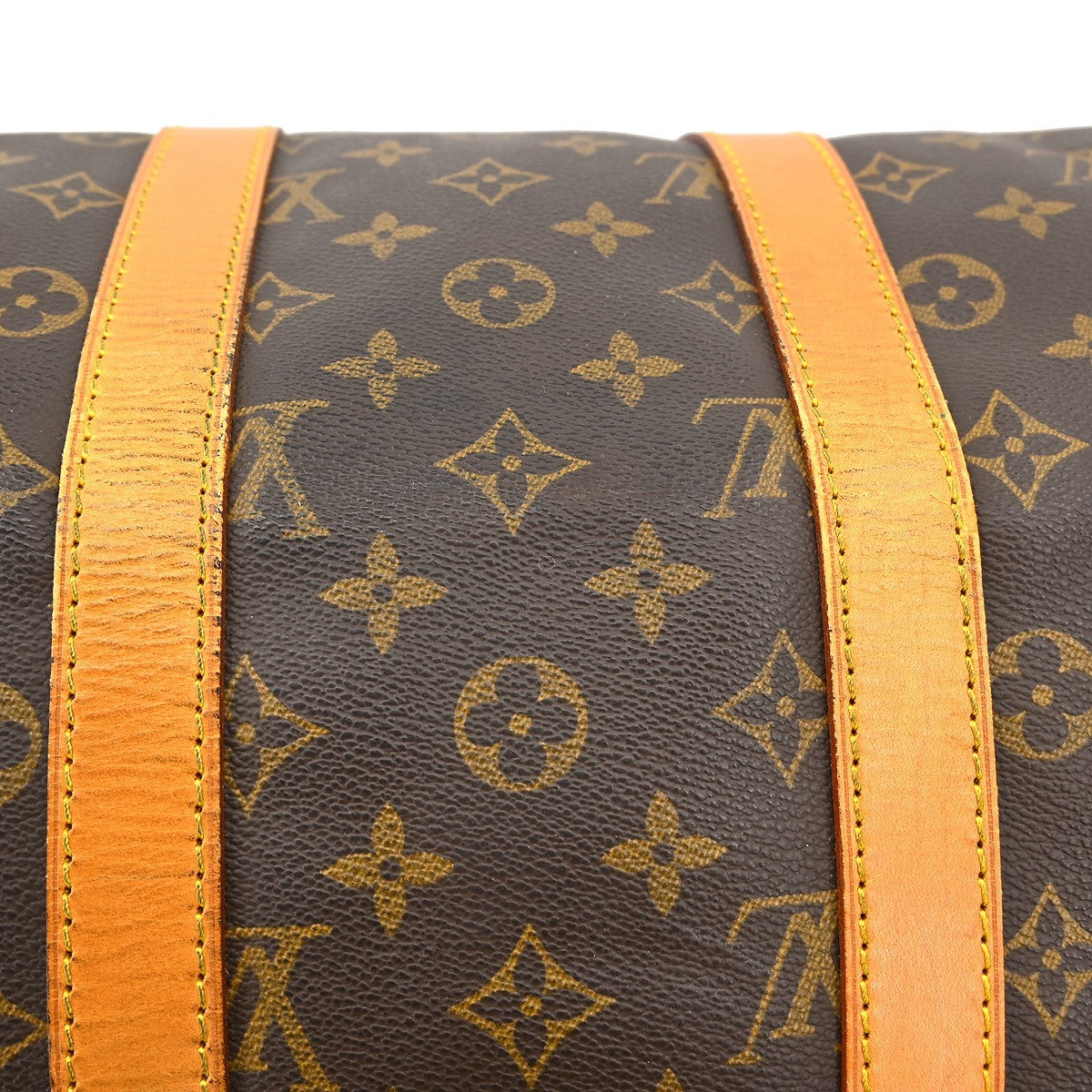 Louis Vuitton Keepall Bag Monogram Canvas Brown Canvas Travel Bag Bag (Pre-Owned)
