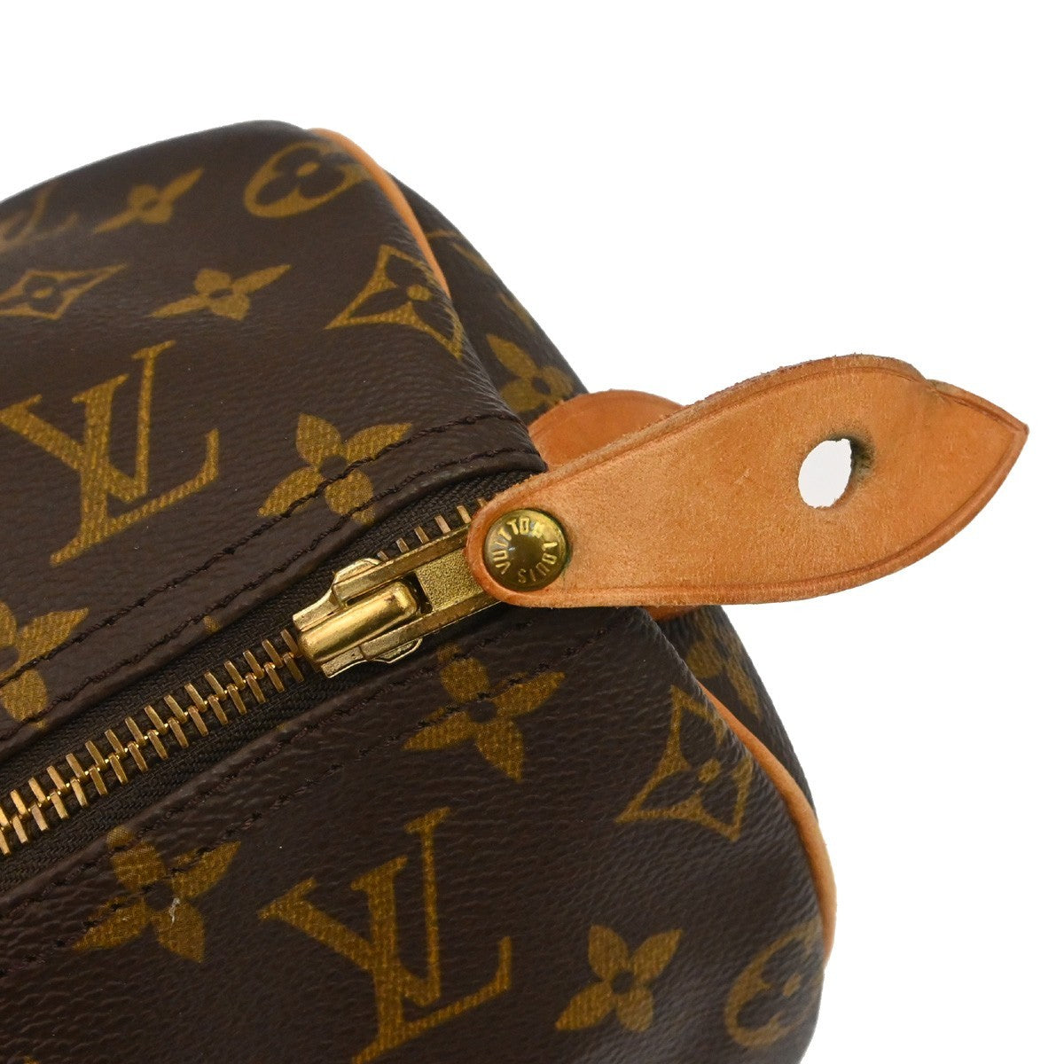 Louis Vuitton Speedy Handbag Monogram Canvas Brown Canvas Handbag (Pre-Owned)