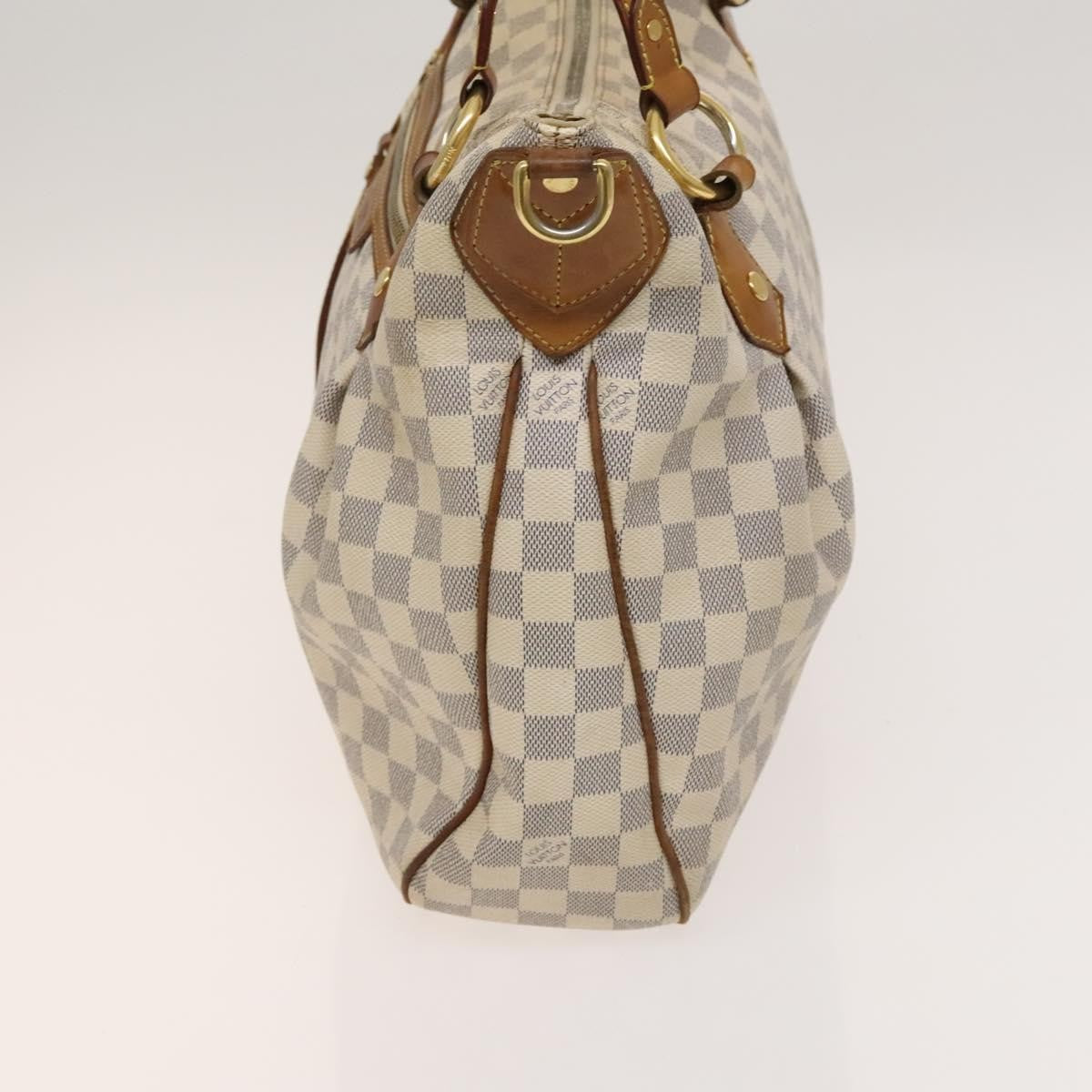 Louis Vuitton Evora Handbag Damier White Canvas Bag (Pre-Owned)