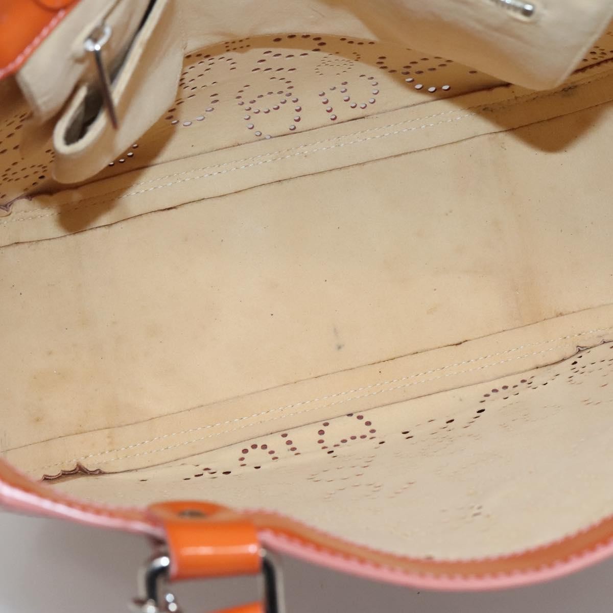 Chanel Cc No.5 Shopping Tote Perforated Patent Orange Patent_Leather Tote Bag Bag (Pre-Owned)