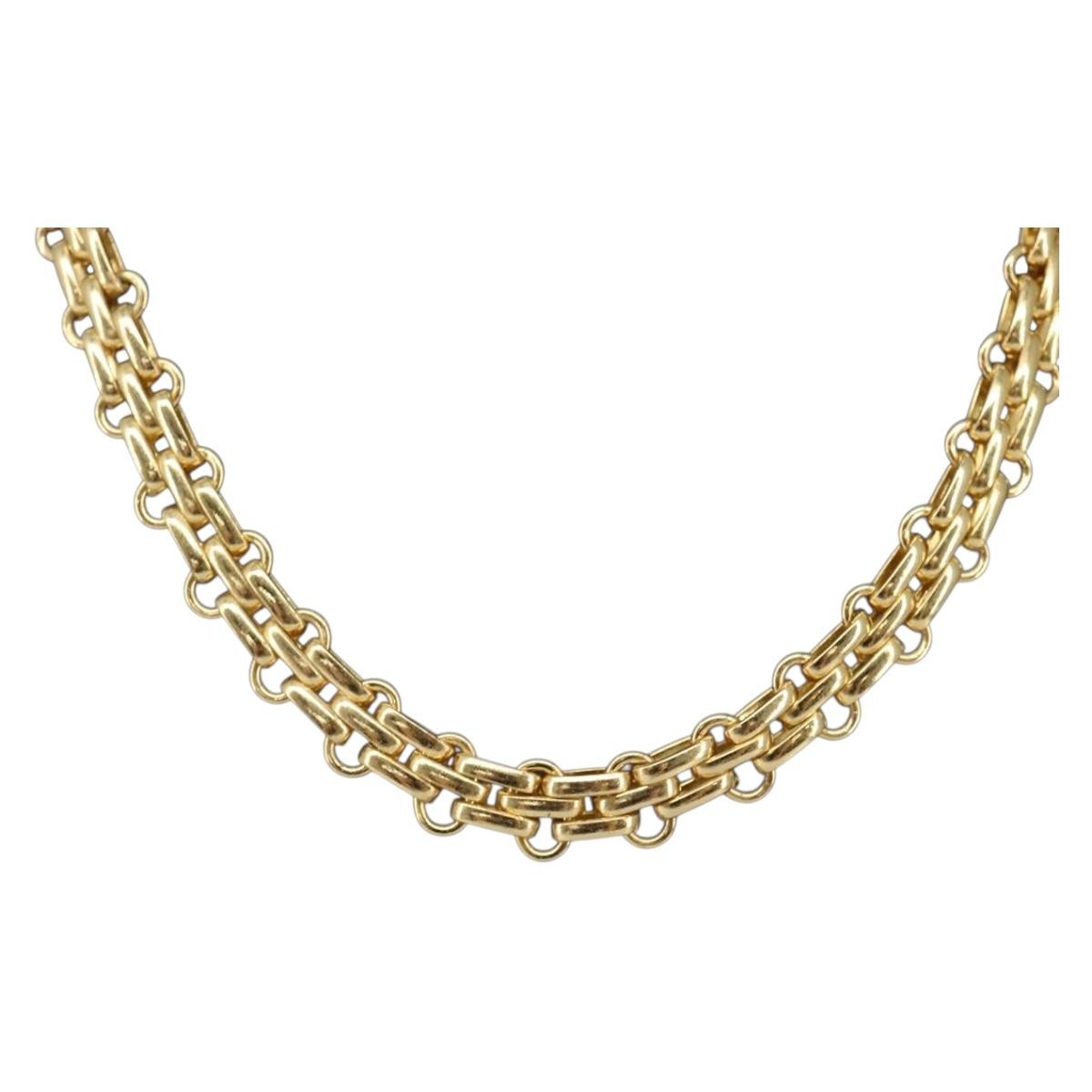 Christian Dior Vintage Cd Clasp Chain Necklace Metal Gold Metal Necklace Jewelry (Pre-Owned)