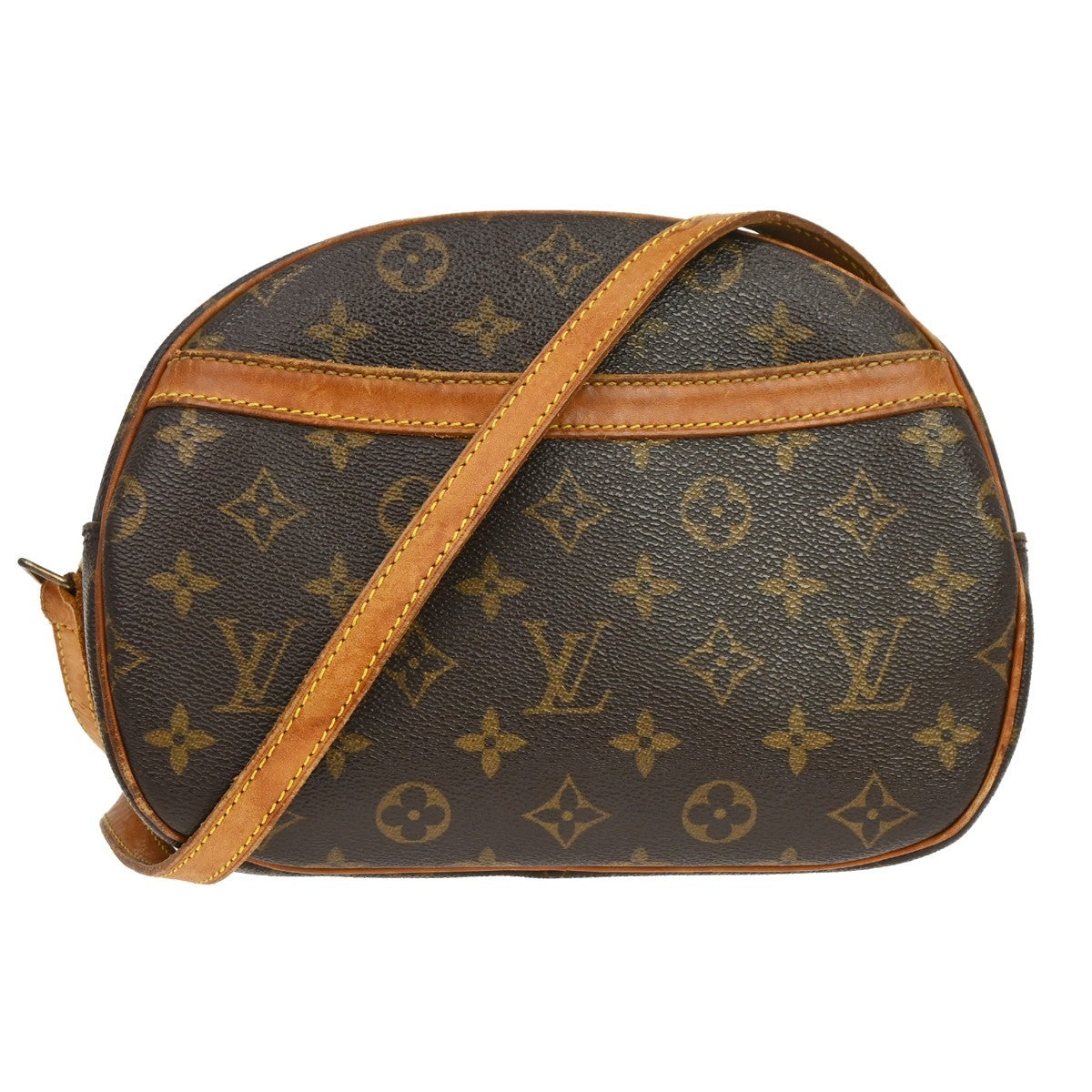 Louis Vuitton Blois Handbag Monogram Canvas Brown Canvas Shoulder Bag Bag (Pre-Owned)