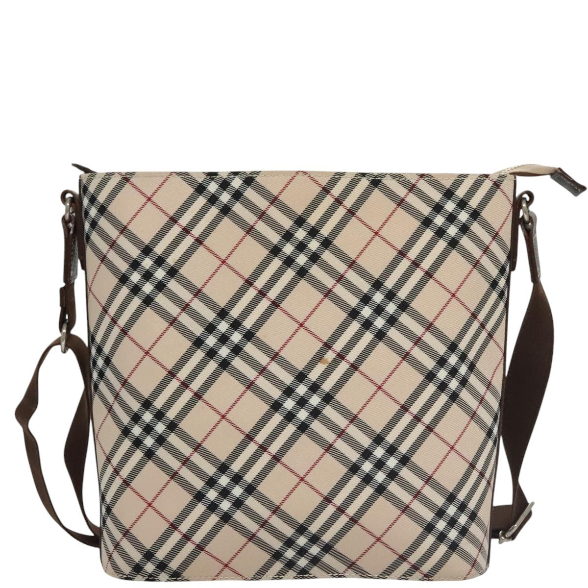 Burberry Nova Check Shoulder Bag Canvas Beige Canvas Shoulder Bag Bag (Pre-Owned)