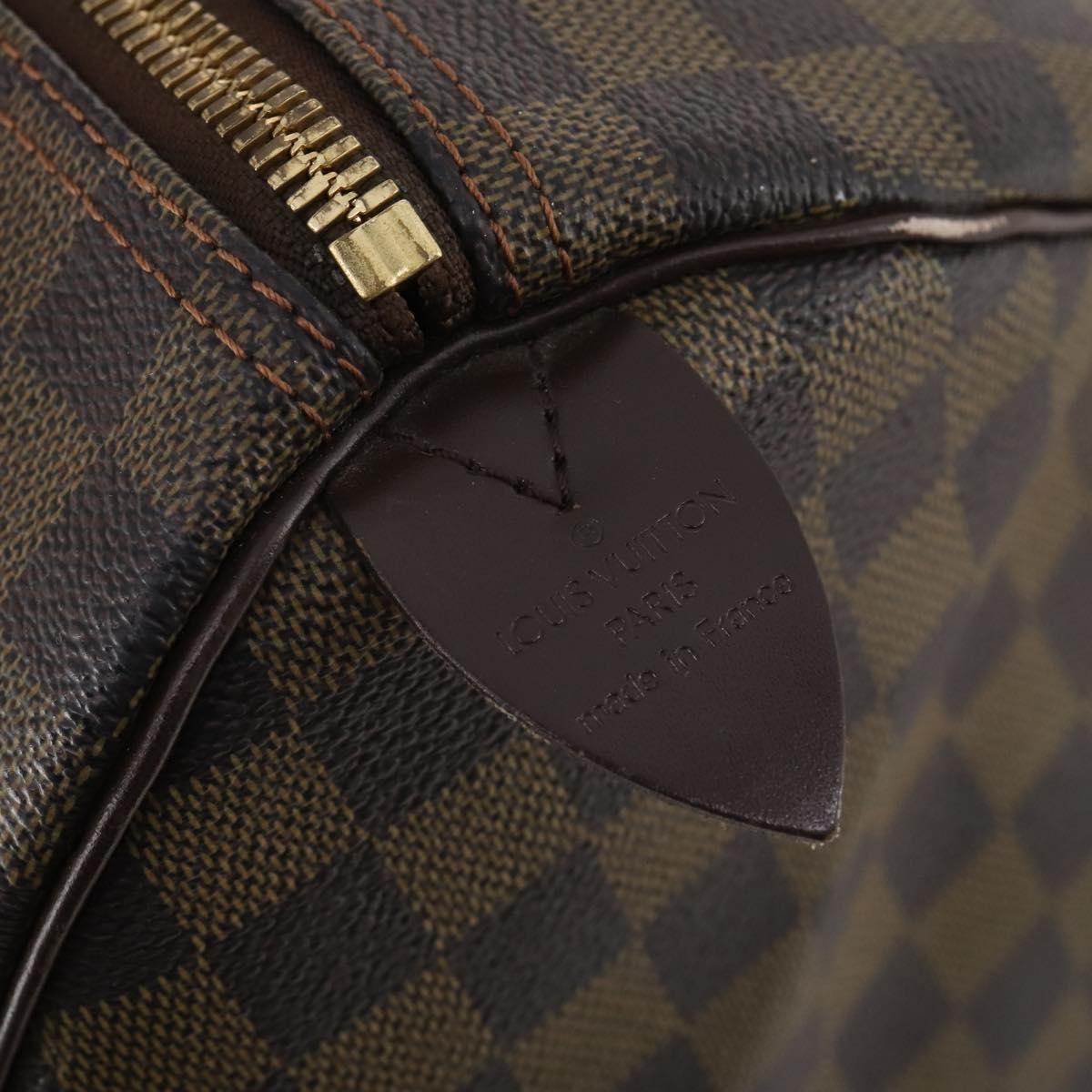 Louis Vuitton Keepall Bag Damier Brown Canvas Travel Bag Bag (Pre-Owned)