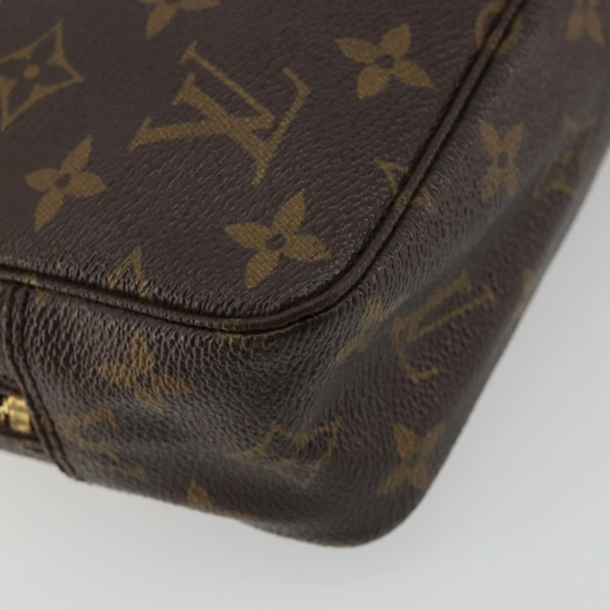 Louis Vuitton Trousse Toiletry Pouch Monogram Canvas Brown Canvas Toiletry Case Accessory (Pre-Owned)