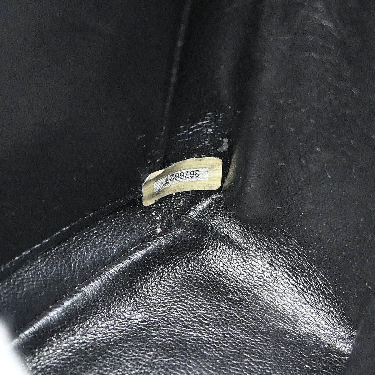 Chanel Vintage Square Classic Single Flap Bag Quilted Lambskin Black Leather Shoulder Bag Bag (Pre-Owned)