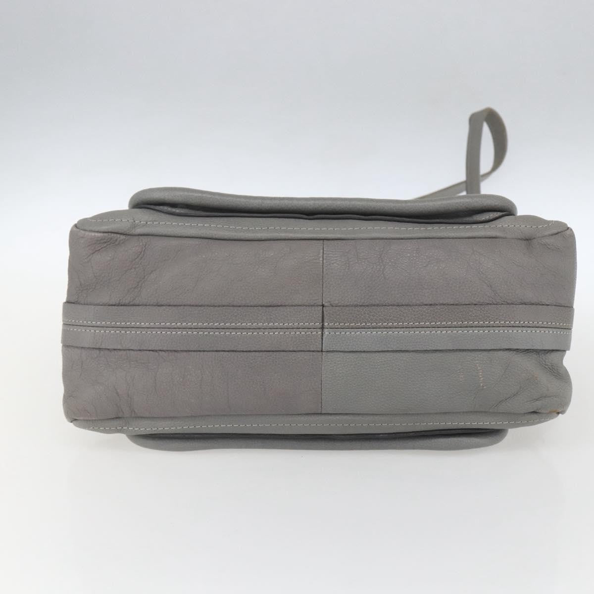 Chloe Paraty Top Handle Bag Leather Gray Leather Handbag (Pre-Owned)