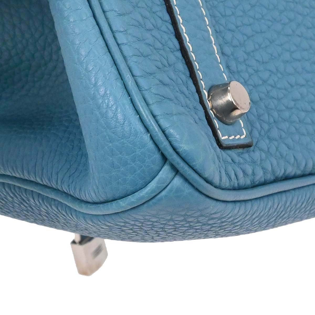 Hermes Touch Birkin Bag Blue Togo With Blue Matte Alligator And Gold Hardware Blue Leather Handbag (Pre-Owned)