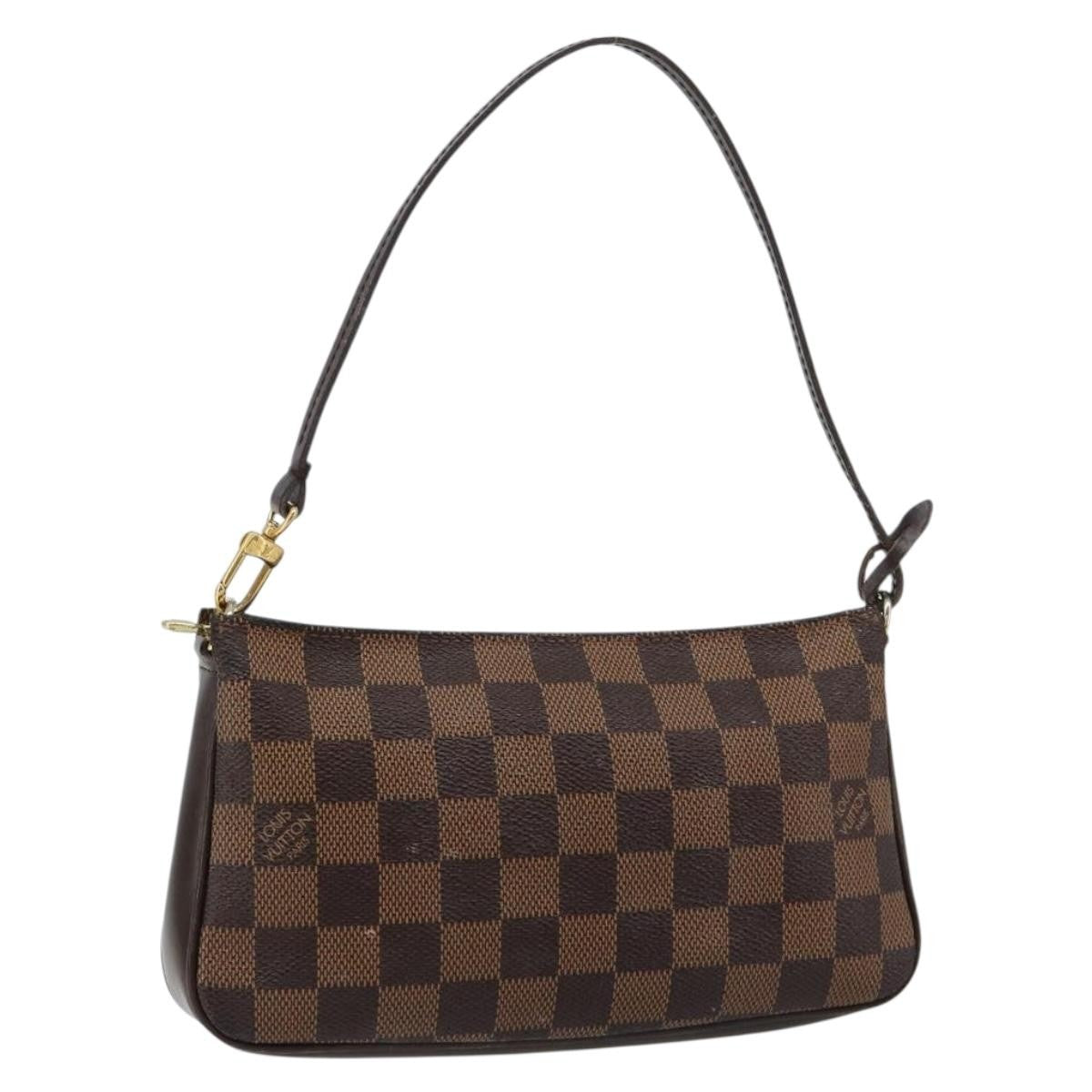 Louis Vuitton Navona Pochette Accessoires Damier Brown Canvas Clutche & Pouche Bag (Pre-Owned)