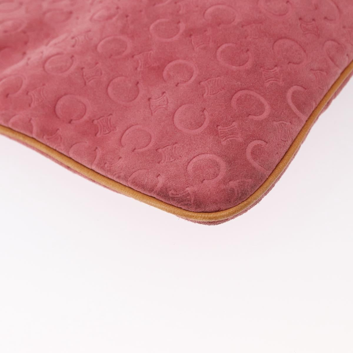 Celine C Macadam Shoulder Bag Suede Pink Suede Shoulder Bag Bag (Pre-Owned)