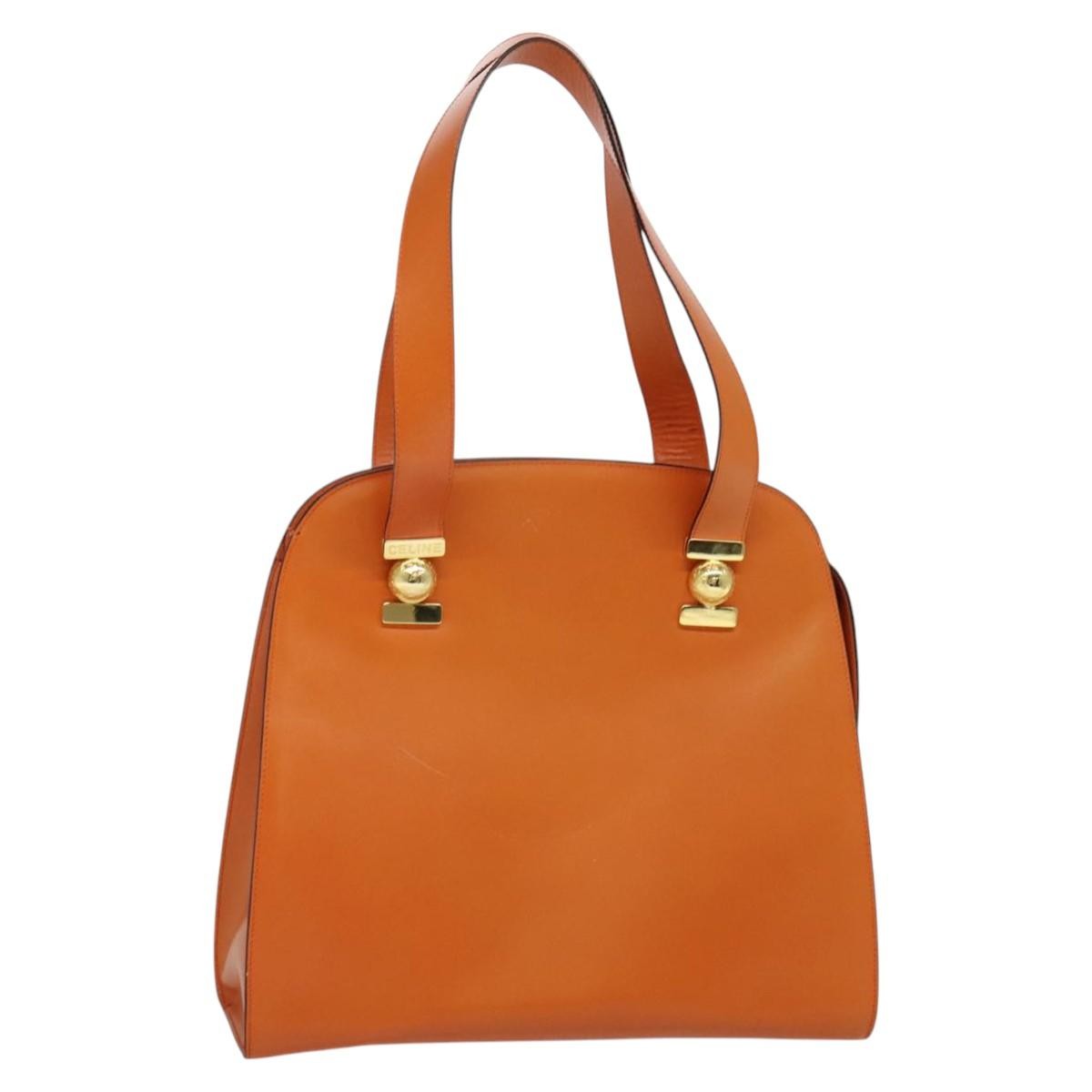 Celine Tote Bag Leather Gold Leather Tote Bag Bag (Pre-Owned)