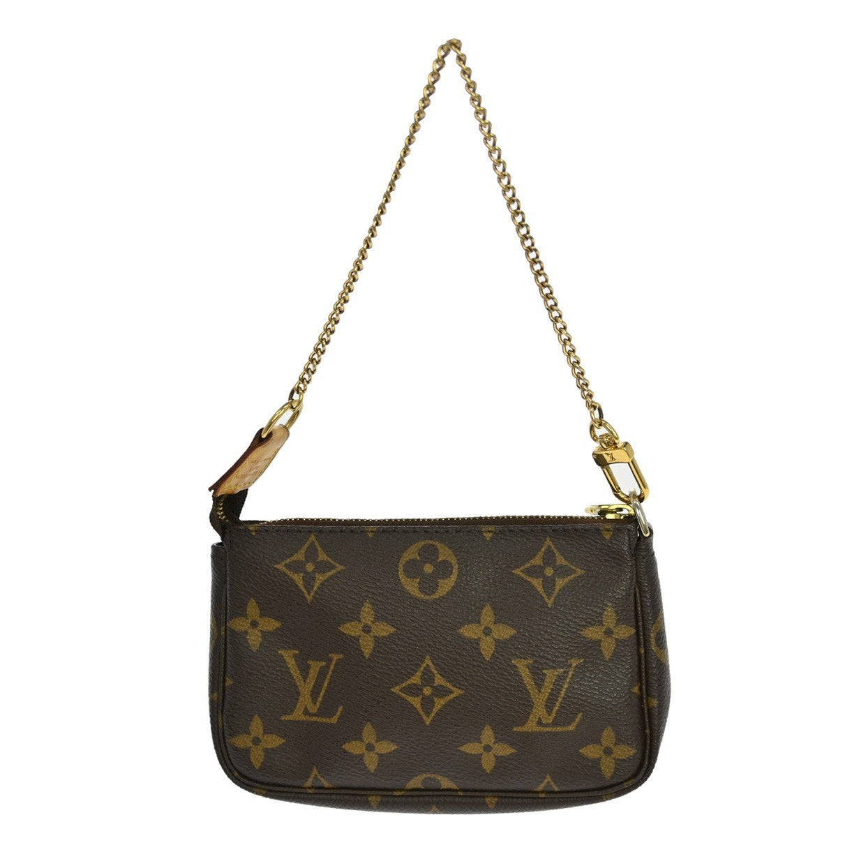 Louis Vuitton Mini Pochette Accessoires Canvas Brown Canvas Clutche & Pouche Bag (Pre-Owned)