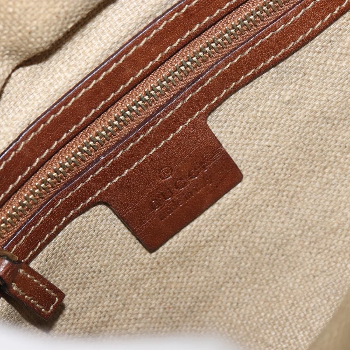 Gucci Vintage Bamboo Shoulder Bag Canvas Beige Canvas Shoulder Bag Bag (Pre-Owned)