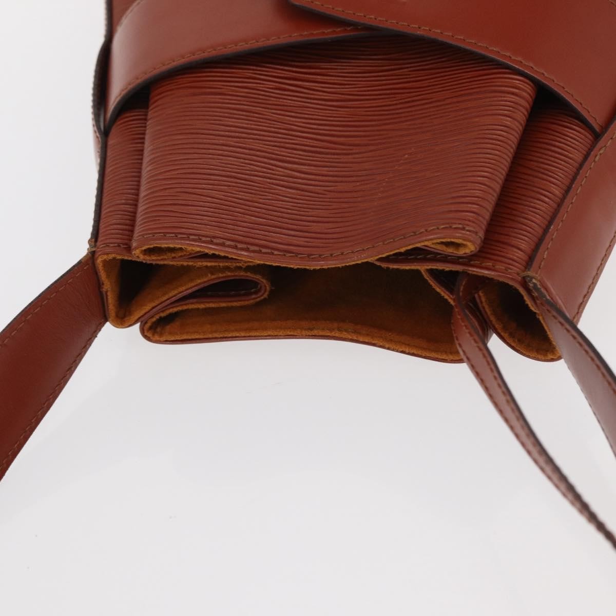 Louis Vuitton Vintage Sac D'epaule Handbag Epi Leather Brown Leather Shoulder Bag Bag (Pre-Owned)