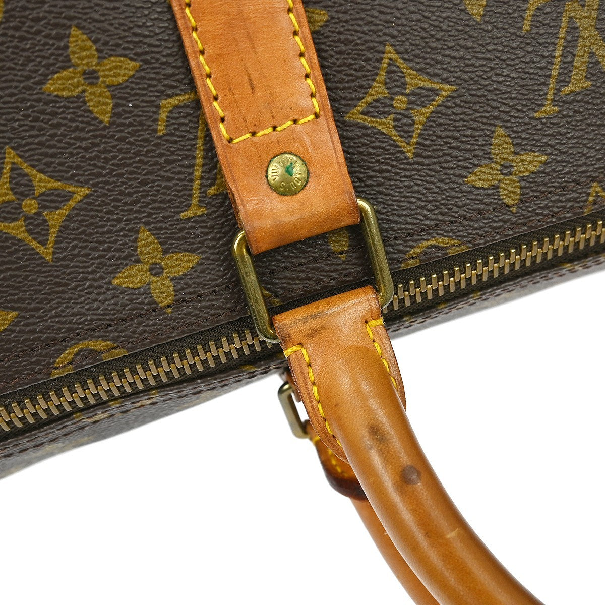 Louis Vuitton Keepall Bag Monogram Canvas Brown Canvas Travel Bag Bag (Pre-Owned)