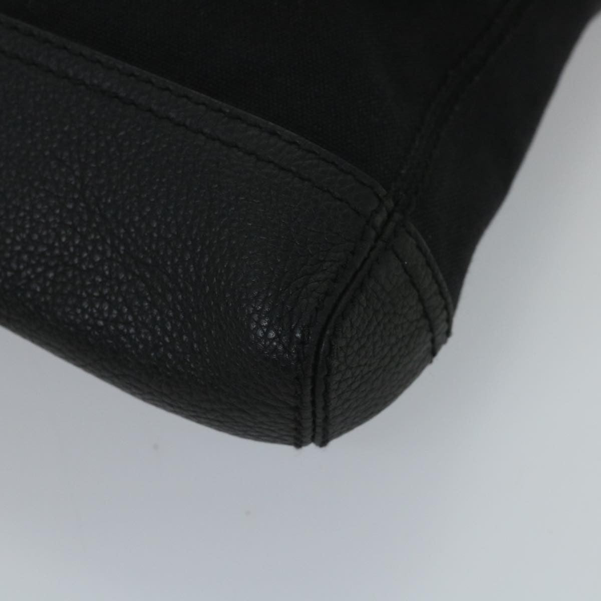 Balenciaga Vintage Pouch Leather Black Canvas Clutche & Pouche Bag (Pre-Owned)