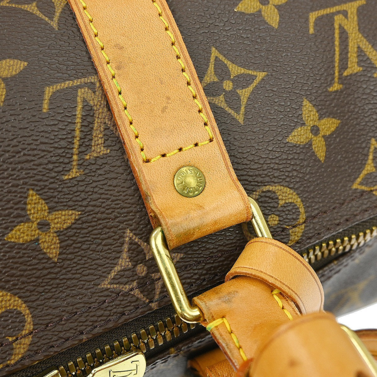Louis Vuitton Keepall Bag Monogram Canvas Brown Canvas Travel Bag Bag (Pre-Owned)