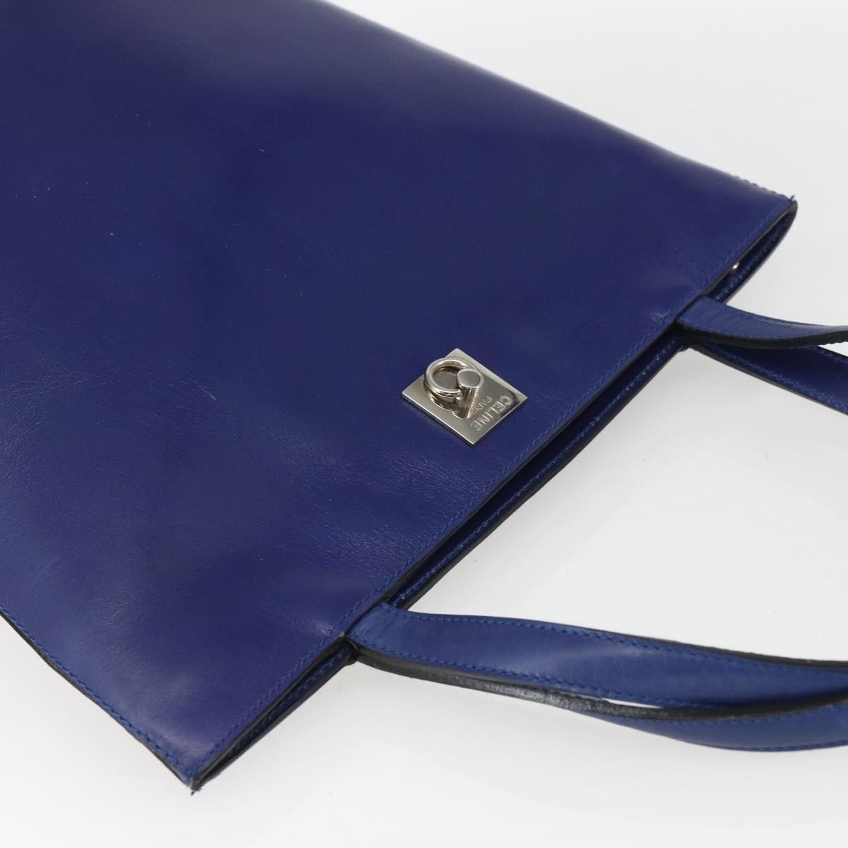 Celine Handbag Leather Blue Leather Handbag (Pre-Owned)