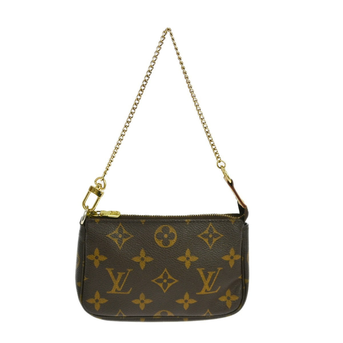 Louis Vuitton Mini Pochette Accessoires Canvas Brown Canvas Clutche & Pouche Bag (Pre-Owned)