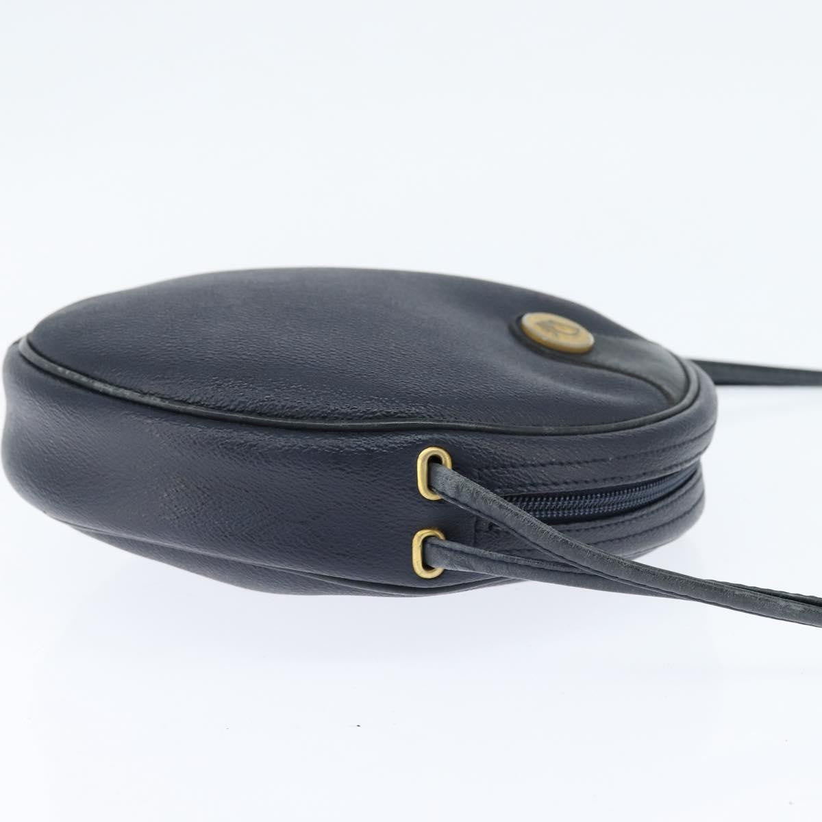 Christian Dior Vintage Honeycomb Shoulder Bag Canvas And Leather Navy Pvc Shoulder Bag Bag (Pre-Owned)