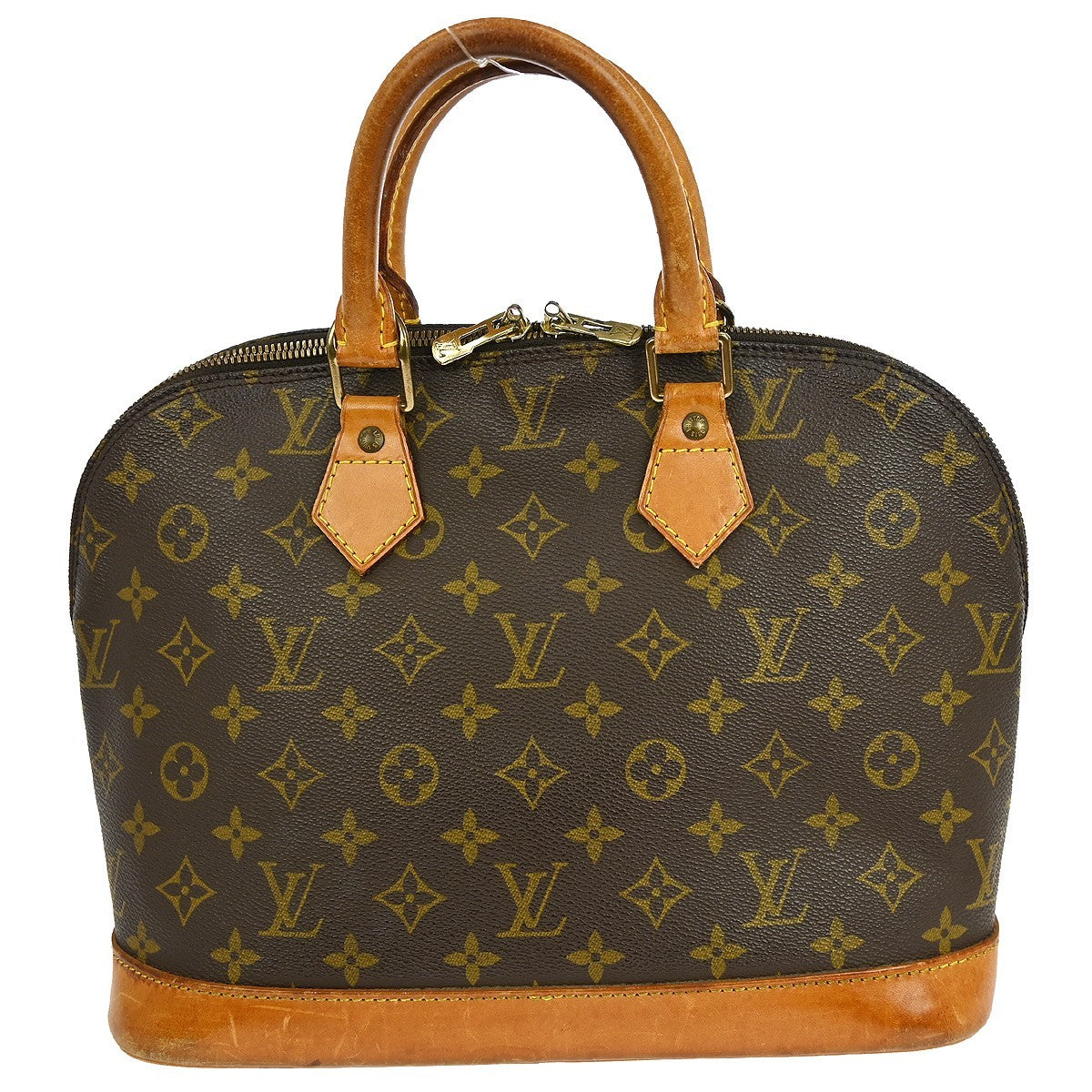 Louis Vuitton Alma Handbag Monogram Canvas Brown Canvas Handbag (Pre-Owned)