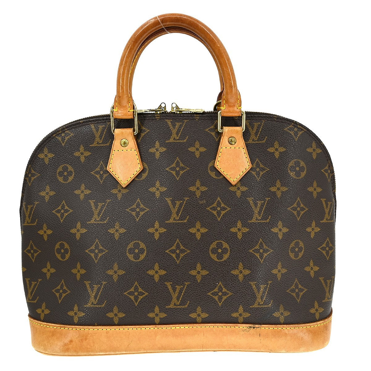 Louis Vuitton Alma Handbag Monogram Canvas Brown Canvas Handbag (Pre-Owned)