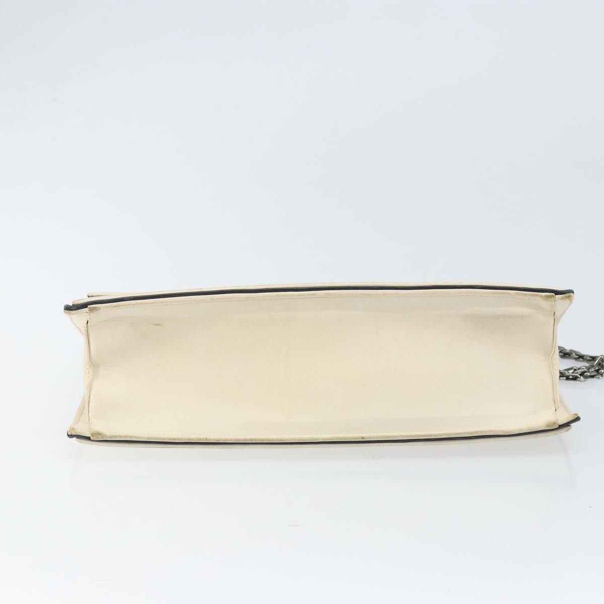 Chanel 2.55 Shoulder Bag Leather White Leather Shoulder Bag Bag (Pre-Owned)
