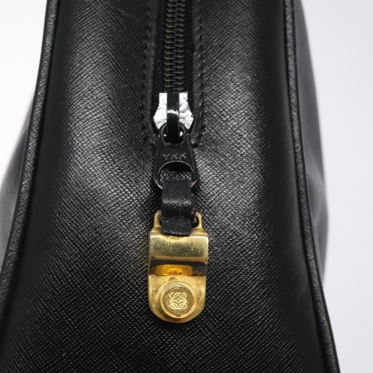 Loewe Anagram Clutch Bag Leather Black Leather Clutche & Pouche Bag (Pre-Owned)