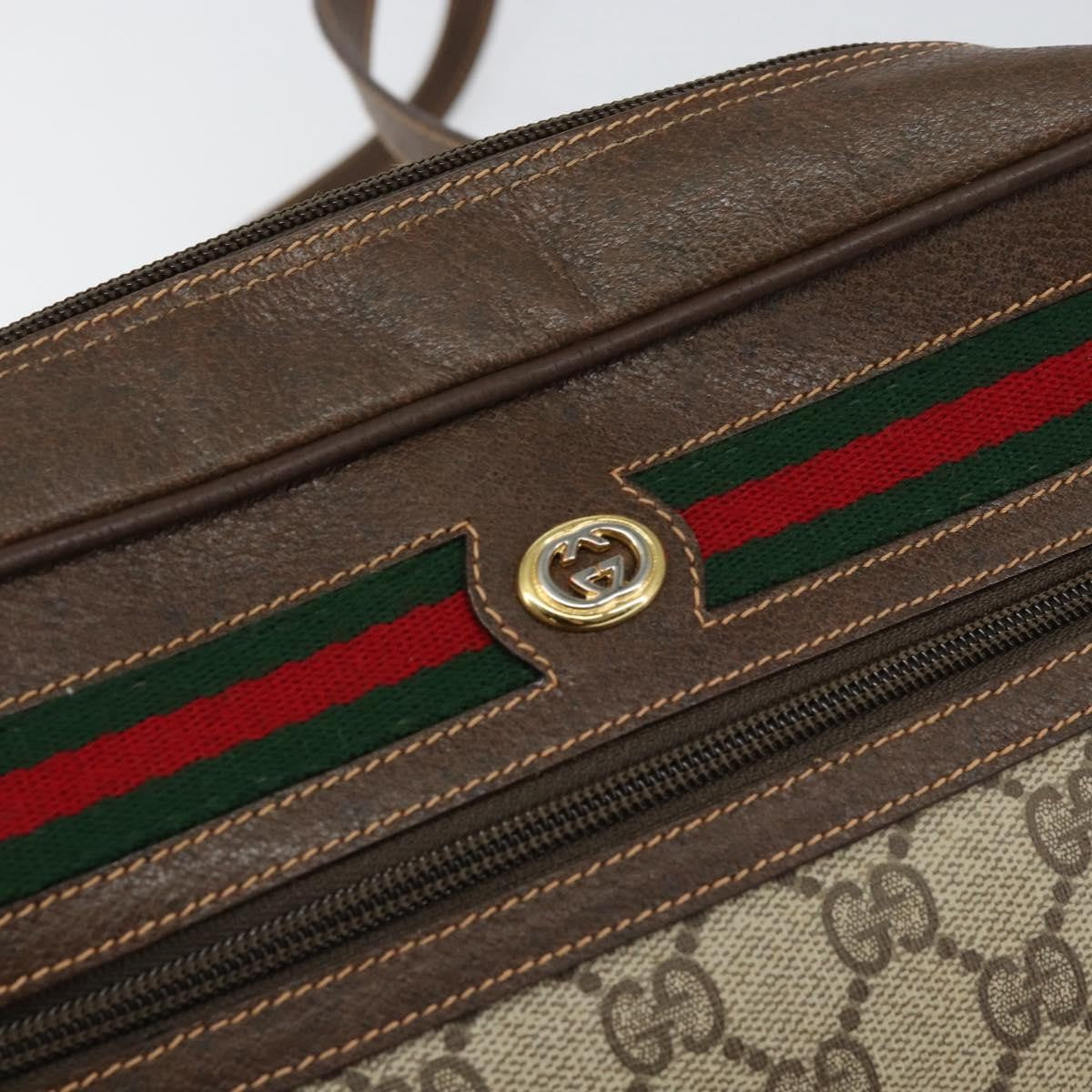 Gucci Vintage Ophidia Shoulder Bag Gg Canvas Beige Pvc Shoulder Bag Bag (Pre-Owned)