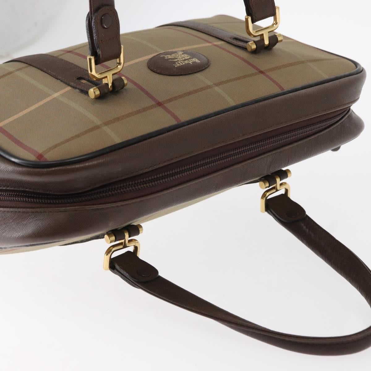 Burberry Nova Handbag Canvas Beige Canvas Handbag (Pre-Owned)