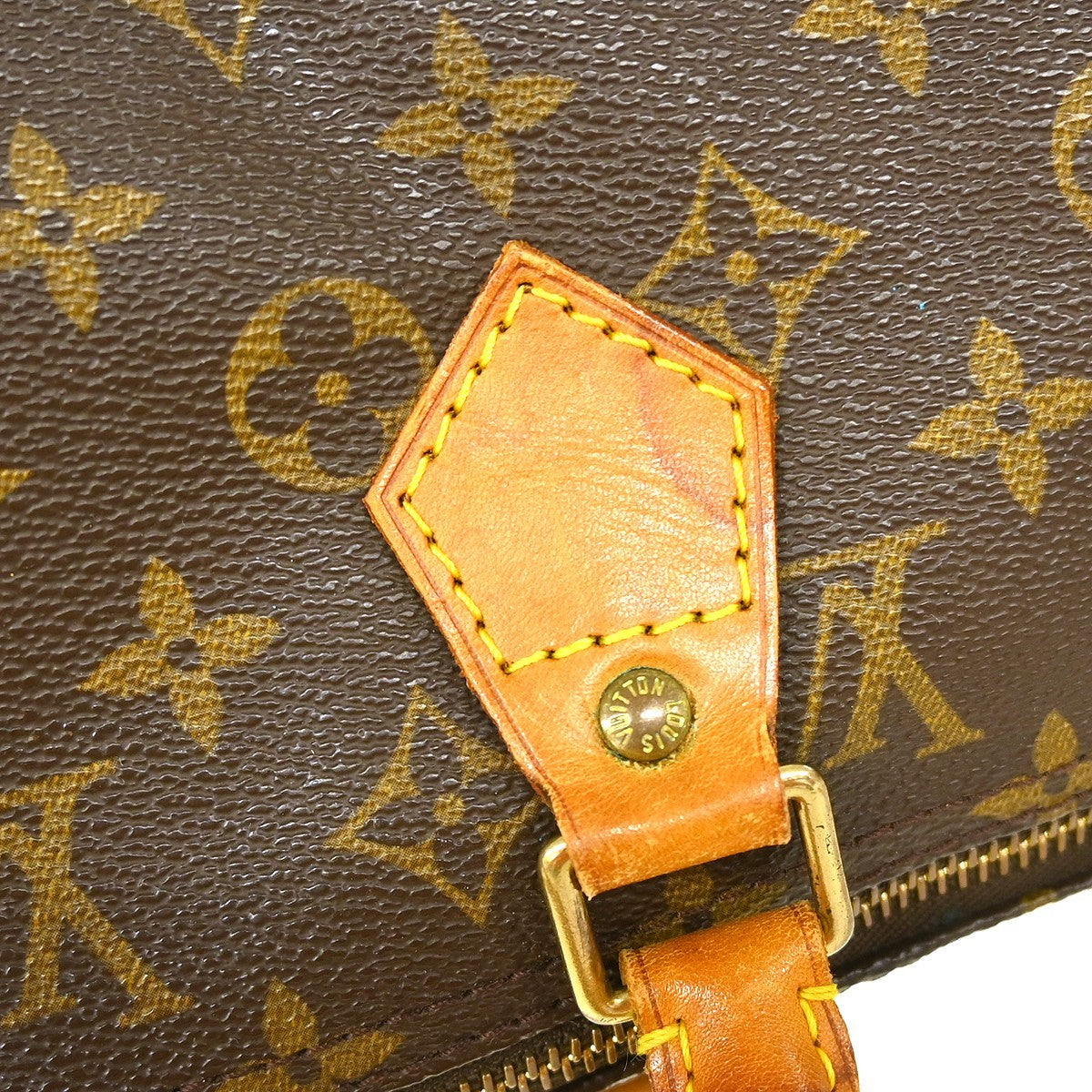 Louis Vuitton Speedy Handbag Monogram Canvas Brown Canvas Handbag (Pre-Owned)