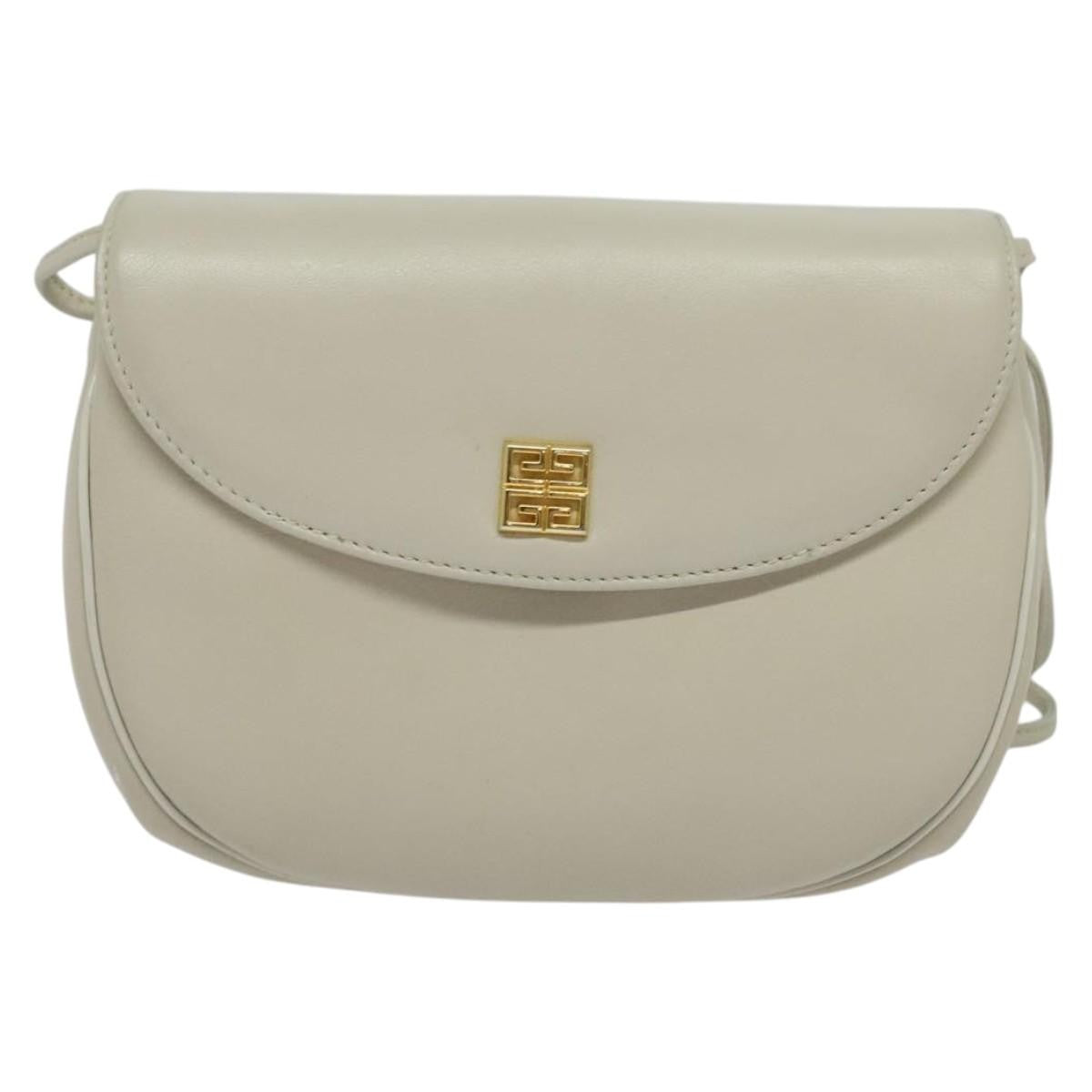 Givenchy 4G Shoulder Bag Leather White Leather Bag (Pre-Owned)